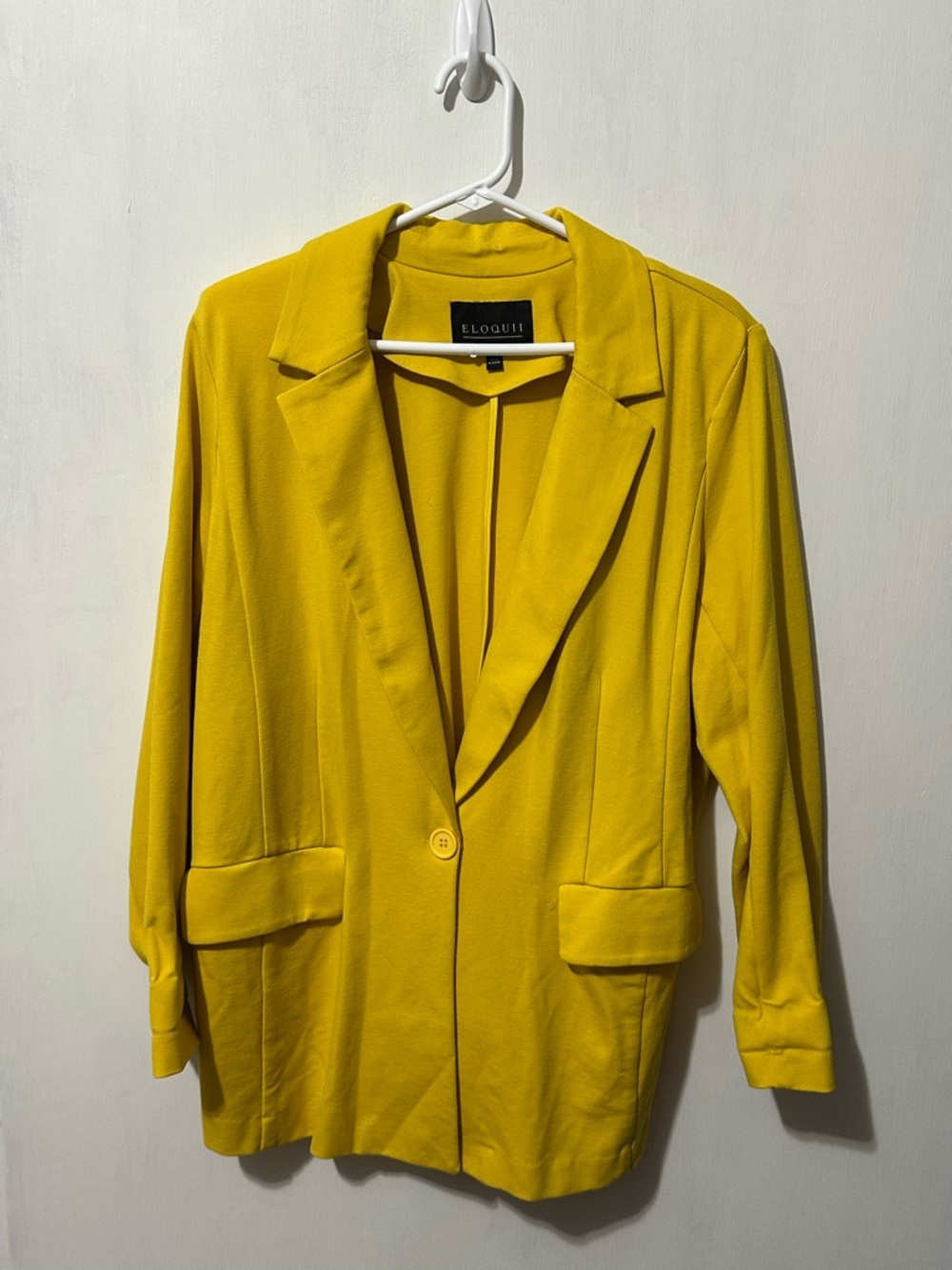 Eloquii plus size Women's Yellow Single-Button Blazer size 16